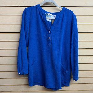 Vintage Royal Blue Cotton Tunic